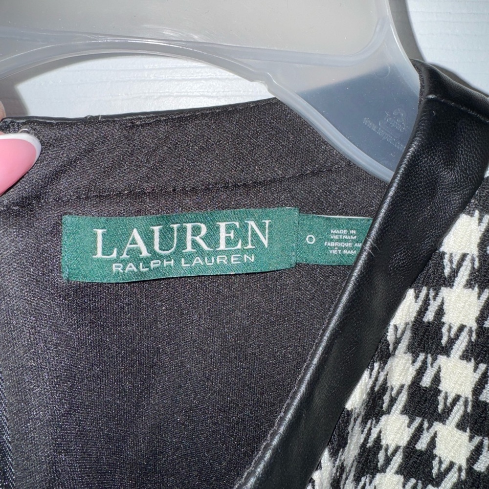 Ralph Lauren Black and White Houndstooth Mini Dress - Picture 3 of 3